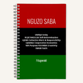 Custom NGUZO SABA 7 Principles Kwanzaa Journal Notitieboek (Voorkant)
