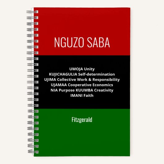 Custom NGUZO SABA 7 Principles Kwanzaa Journal Notitieboek (Voorkant)