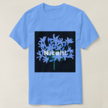 Custom Nice Text Carolina Blauwe Kleur T-shirt