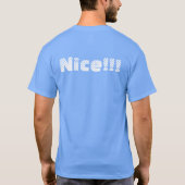 Custom Nice Text Carolina Blauwe Kleur T-shirt (Achterkant)