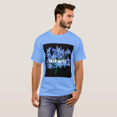 Custom Nice Text Carolina Blauwe Kleur T-shirt (Voorkant volledig)
