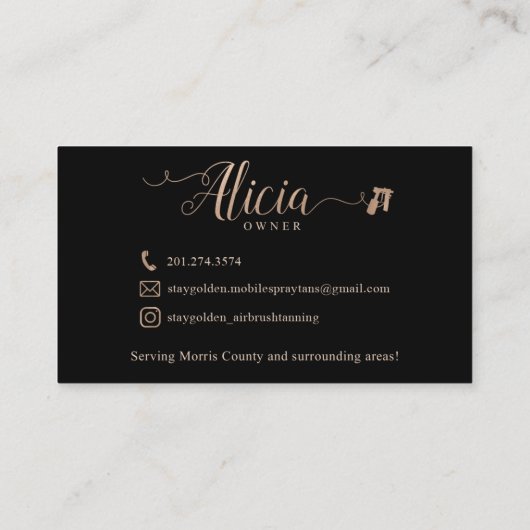 Custom | Niet bewerkbare Zazzle-Sjabloon Visitekaartje (Achterkant)