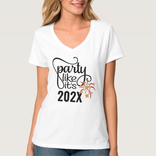 Custom Nieuwjaar Party Familie Nieuwjaar T-shirt (Voorkant)