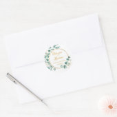 Custom Nikkah Shaadi Islamitische bruiloft Bloemen Ronde Sticker (Envelop)