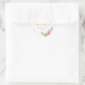 Custom Nikkah Shaadi Islamitische bruiloft Bloemen Ronde Sticker (Tas)