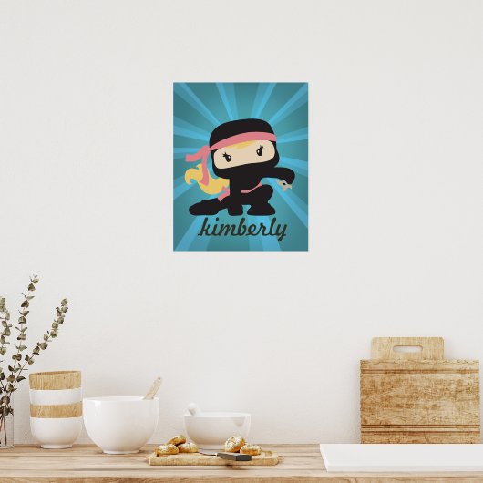 Custom Ninja Girl Poster (Keuken)