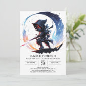 Custom Ninja Martial Arts Kinderen Verjaardag Kaart (Staand voorkant)