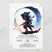 Custom Ninja Martial Arts Kinderen Verjaardag Kaart (Voorkant / Achterkant)