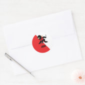 Custom Ninja Verjaardagsfeest Ronde Sticker (Envelop)