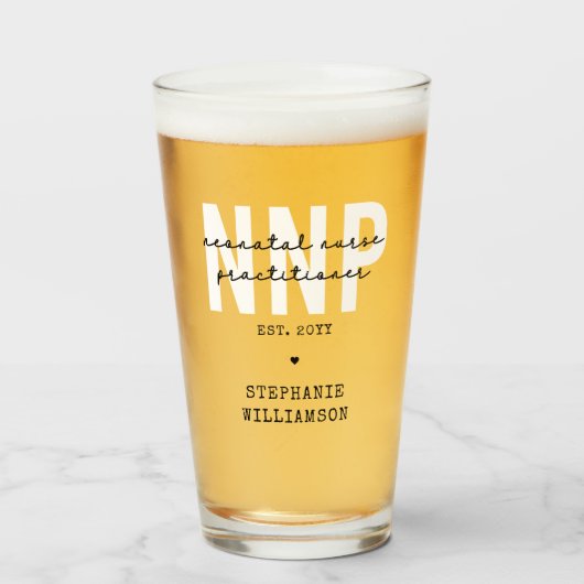 Custom NNP Neonatale Verpleegkundige Practitioner Glas (Voorkant gevuld)