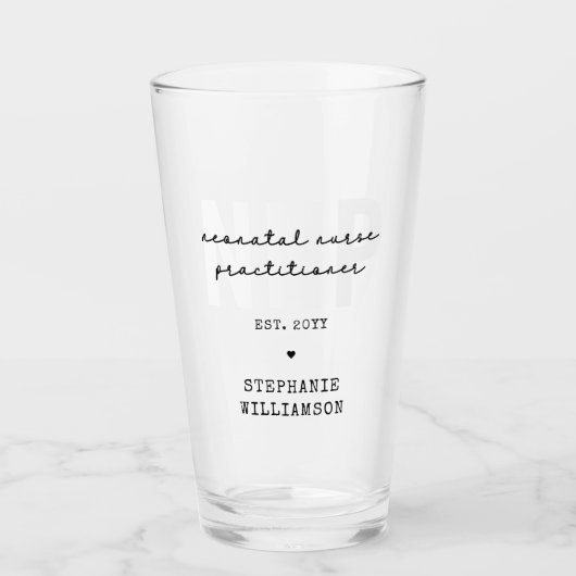 Custom NNP Neonatale Verpleegkundige Practitioner Glas (Voorkant)