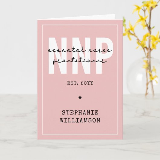 Custom NNP Neonatale Verpleegkundige Practitioner Kaart (Gele Bloem)