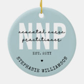 Custom NNP Neonatale Verpleegkundige Practitioner Keramisch Ornament (Achterkant)