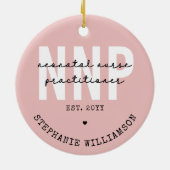 Custom NNP Neonatale Verpleegkundige Practitioner Keramisch Ornament (Achterkant)