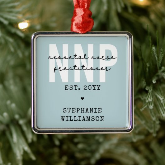 Custom NNP Neonatale Verpleegkundige Practitioner Metalen Ornament (Boom)