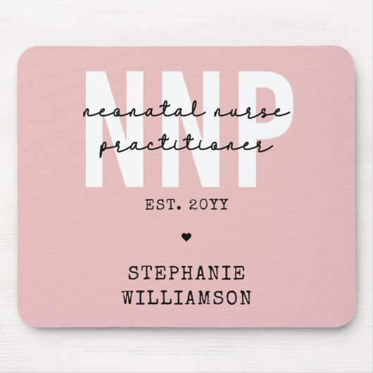 Custom NNP Neonatale Verpleegkundige Practitioner Muismat (Voorkant)