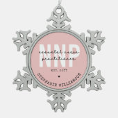 Custom NNP Neonatale Verpleegkundige Practitioner Tin Sneeuwvlok Ornament (Voorkant)