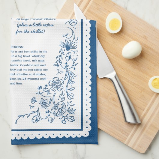 Custom Nonna’s Recipe Keepsake Tea Towel Theedoek (Quarter Fold)