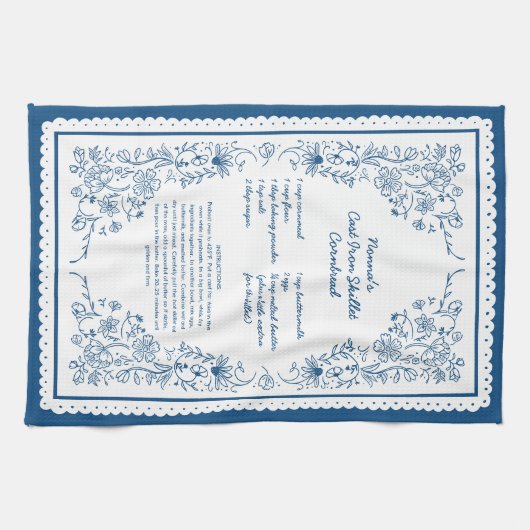 Custom Nonna’s Recipe Keepsake Tea Towel Theedoek (Horizontaal)