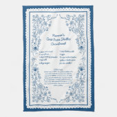 Custom Nonna’s Recipe Keepsake Tea Towel Theedoek (Verticaal)