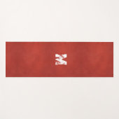 Custom Noodlijdende Tekst Monogram Faux Leather Lo Yogamat (Voorkant (horizontaal))