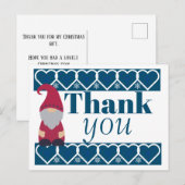 Custom Nordic Gnome Holiday Christmas Bedankt Briefkaart (Voorkant / Achterkant)