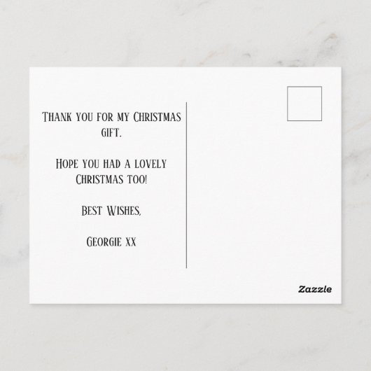 Custom Nordic Gnome Holiday Christmas Bedankt Briefkaart (Achterkant)