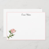 Custom Note Kaart-Peony Notitiekaartje (Voorkant / Achterkant)