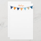 CUSTOM NOTE schattig helder bunting bold sinaasapp Briefpapier (Voorkant / Achterkant)