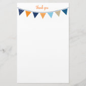 CUSTOM NOTE schattig helder bunting bold sinaasapp Briefpapier (Voorkant)