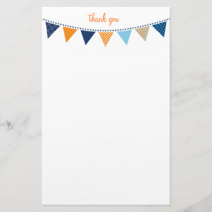 CUSTOM NOTE schattig helder bunting bold sinaasapp Briefpapier