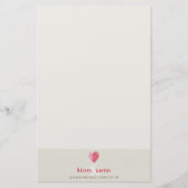 CUSTOM NOTE schattige moderne vingerafdruk hart pa Briefpapier (Voorkant)