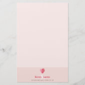 CUSTOM NOTE schattige moderne vingerafdruk hart pa Briefpapier (Voorkant)
