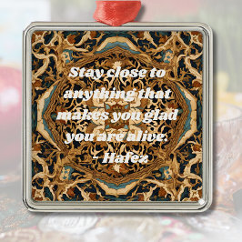 Custom Nowruz Perzisch Nieuwjaar Gift Khatam Art Metalen Ornament