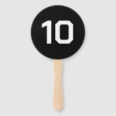 Custom Number | Black white Event Game Score  Handwaaier (Voorkant)