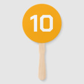 Custom Number | Orange Event Game Score  Handwaaier (Achterkant)