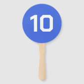 Custom Number | Royal Blue Event Game Score Handwaaier (Voorkant)