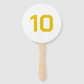 Custom Number | White Gold Event Game Score  Hand Handwaaier (Achterkant)