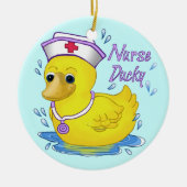 Custom Nurse Ducky Keramisch Ornament (Voorkant)