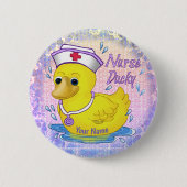 Custom Nurse Ducky pin Ronde Button 5,7 Cm (Voorkant)