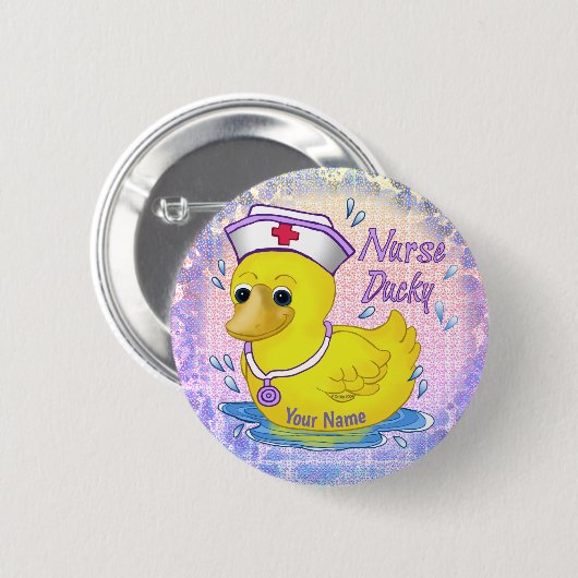 Custom Nurse Ducky pin Ronde Button 5,7 Cm (Voorkant /achterkant)