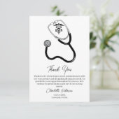 Custom Nurse Graduation Party Bedankkaart (Staand voorkant)