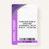 Custom Nurse ID Badge for Healthcare Employees (Achterkant)