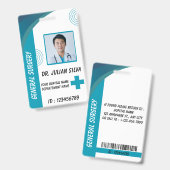 Custom Nurse ID Badge for Healthcare Employees (Voor- en achterkant)
