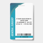 Custom Nurse ID Badge for Healthcare Employees (Achterkant)