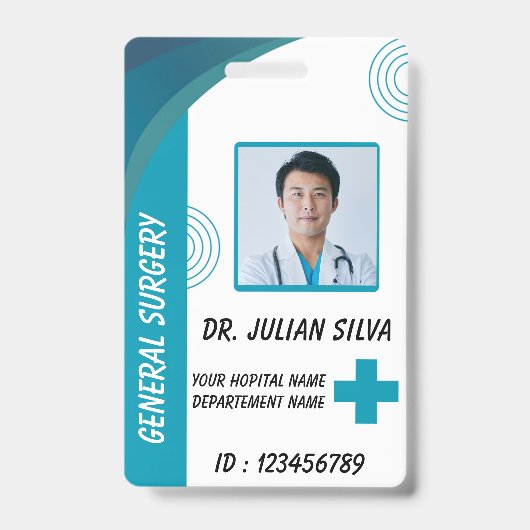 Custom Nurse ID Badge for Healthcare Employees (Voorzijde)