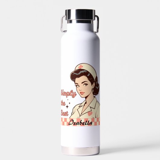 Custom Nurse Simply the Best Waterfles (Voorkant)