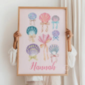 Custom Nursery Seashell Coquette Roze Print