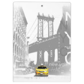 Custom Nyc Yellow Taxi New York City Brooklyn Klembord (Achterkant)