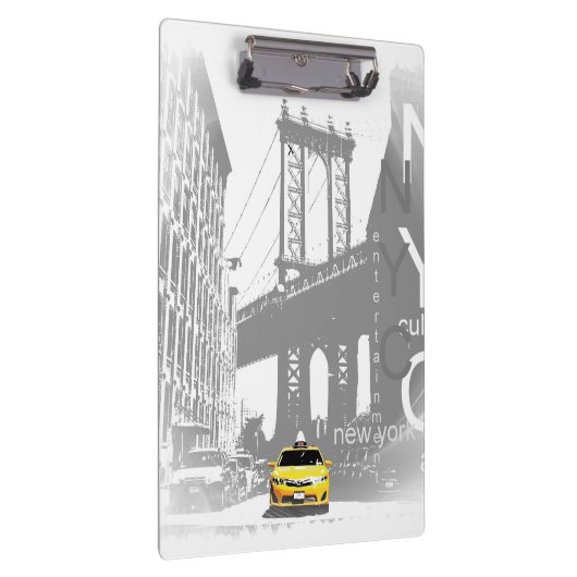 Custom Nyc Yellow Taxi New York City Brooklyn Klembord (Rechts)